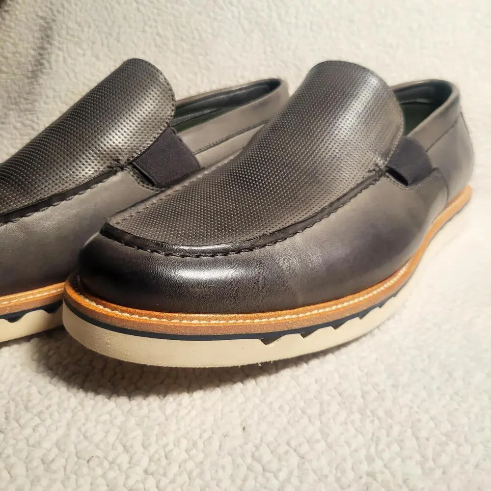 Vance Co. Men's Dallas Slip-on Loafers Gray Comfort Foam - Size 12